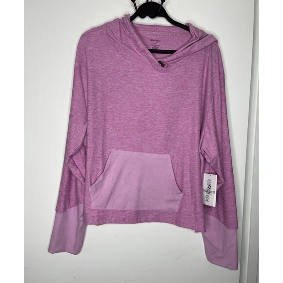 Nine West Active Performance Athletic Hoodie Women PLUS 3X Pink Pullover NEW - Picture 1 of 9